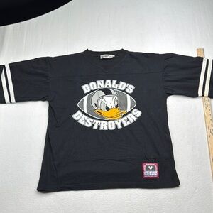 Walt Disney World vintage Donald Duck tee shirt graphic t size Large L football